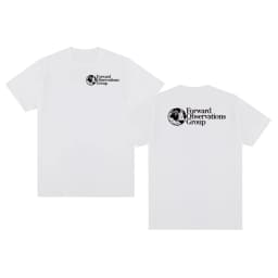 2026 Summer Forward Observations Group T-shirt Men's Black Cotton Tshirt Front Back Globe Print Streetwear Casua