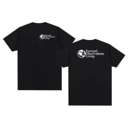 2026 Summer Forward Observations Group T-shirt Men's Black Cotton Tshirt Front Back Globe Print Streetwear Casua
