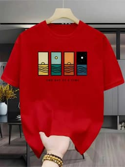 2026 Summer Men's Comfortable Casual Loose Logo Pattern Printed Sports Round Neck Short Sleeve Summer Fashion T-shirt