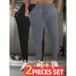 Pants Thin Quick-Dry Flat Men's Summer Nylon Ice Silk Long Feet Stretch Breathable Large Size Casual Baggy Clothes Large Size