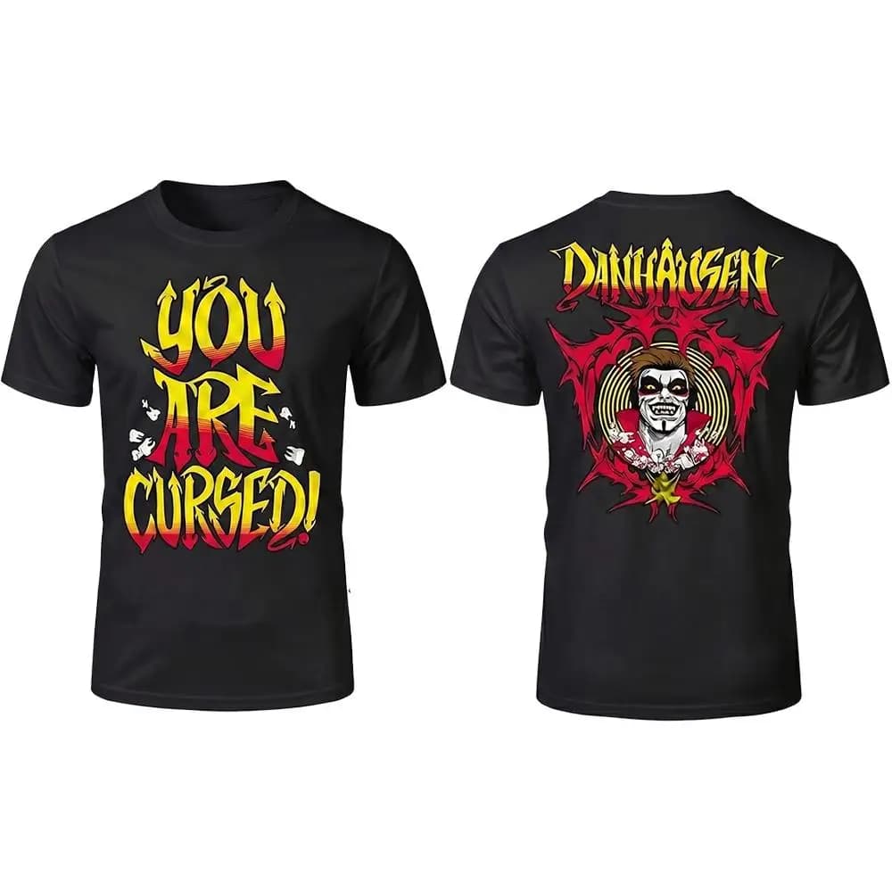 2026 New Danhausen You Are Cursed T-shirt Summer Breathable Quick Drying Wrestler Tee Men's Women's Outdoor Sports Crew Neck Top