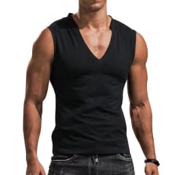 Men's vest V-neck vest solid color casual breathable slim sleeveless T-shirt men's wholesale