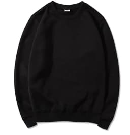 Korean Fashion Men's Round Neck Sweatshirts Autumn Long Sleeves Vacation Pullovers Tops Casual Popular Man Solid Sweat Shirts