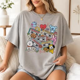 2026 New BT21 Jimin Arirang Unisex T-shirt Men Women Summer 100 Cotton Shirt Fashion High Quality Short Sleeved Top Streetwearv