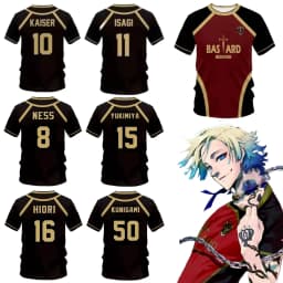 Japan Anime Michael Kaiser Shirt Isagi Cosplay Costumes Bastard Munchen Yukimiya Reo Ness Hiori Football Shirt 3D Printing