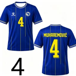 2026 Summer Men's Breathable Soccer Jersey Blue Bosnia Herzegovina Style Fashion Sports T-Shirt Matching Fans Athletic Wear