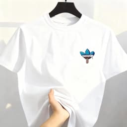 Best-selling Korean Street Pure Cotton Cartoon Printed Round Co Mfortable and Loose Men's and Women's T-shirts Tops