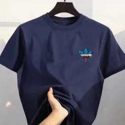 Best-selling Korean Street Pure Cotton Cartoon Printed Round Co Mfortable and Loose Men's and Women's T-shirts Tops
