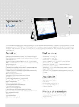 CONTEC SP100A Spirometer Portable Lung Function Testing Medical Device Pulmonary Function Multi-parameter FVC, VC, MVV MV