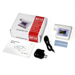 CONTEC Digital Spirometer Bluetooth SP10W Lung Breathing Diagnostic Spirometry Volumetric with Mouthpiece & Software