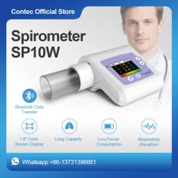 CONTEC Digital Spirometer Bluetooth SP10W Lung Breathing Diagnostic Spirometry Volumetric with Mouthpiece & Software