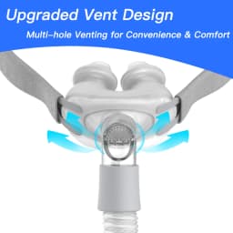 Nasal Pillow Mask CPAP Nasal Mask Anti Snoring Sleep Apnea with Headgear S M L Pads Suitable for Auto CPAP BIPAP Machine OSA CSA