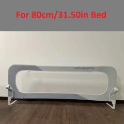 IMBABY 80CM Bed Guardrail Adjustable Baby Safety Bed Barrier One Click Folding Bed Rail Guard for Kids Baby Sleeping Safety
