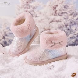 Dave Bella Children Snow Boots Winter Autumn Kids' Thick Warm Shoes Plush Ankle Boots Non-slip Footwear Uggs For Girls DB4254413