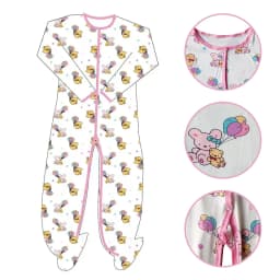 Pink balloon Bear rabbit toy printed bodysuit with foot /adult onesie/adult baby romper/printed adult bodysuit for diaper lover