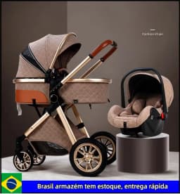 2025 New baby stroller High landscape 3 in 1 baby carriage Luxury Pushchair Baby Cradel Infant Carrier kinderwagen car 2in1