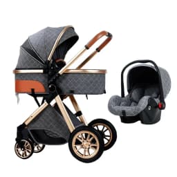 2025 New baby stroller High landscape 3 in 1 baby carriage Luxury Pushchair Baby Cradel Infant Carrier kinderwagen car 2in1