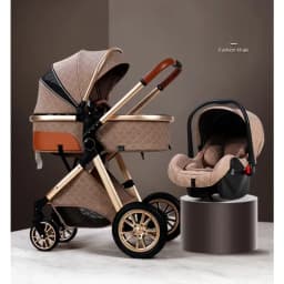2025 New baby stroller High landscape 3 in 1 baby carriage Luxury Pushchair Baby Cradel Infant Carrier kinderwagen car 2in1