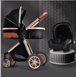 2025 New baby stroller High landscape 3 in 1 baby carriage Luxury Pushchair Baby Cradel Infant Carrier kinderwagen car 2in1