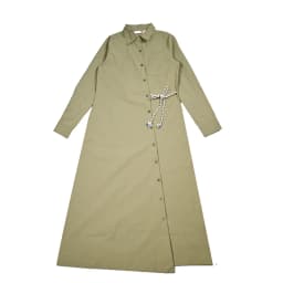 Women Wrap Dress Maxi White Color With Contrasted Special Decoration Stitching Girl Sleeveless Cotton Linen Fabric Waist Belt