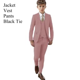 Slim Fit Boy's Suit Set 3 Pieces Tuxedo For Formal Occasion Blazer Vest And Pants Kids Outfit For Wedding Prom School Activities