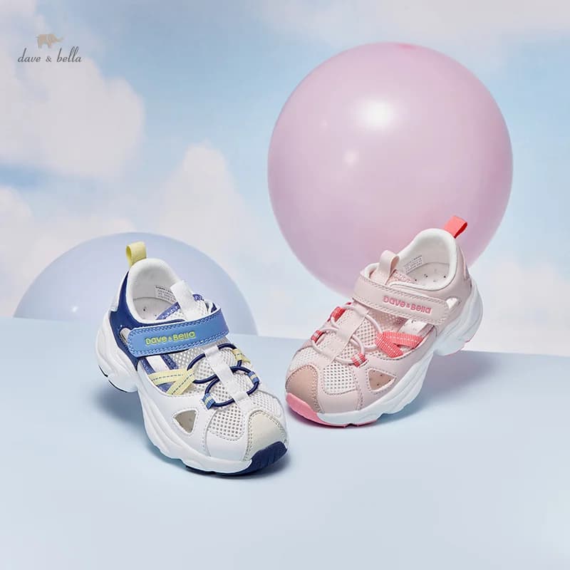 Dave Bella Kids Children Sandals Boys Girls Shoes 2025 Summer Boys Baby Hollow Out Breathable Mesh Casual Sneakers DB2240278