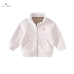 Dave Bella Children Girl's Boy's Autumn Fashion Casual Fleece Coat Tops Cardigan Antistatic Outerwear Outdoor DB4237540