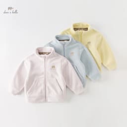 Dave Bella Children Girl's Boy's Autumn Fashion Casual Fleece Coat Tops Cardigan Antistatic Outerwear Outdoor DB4237540