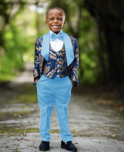 Jacquard Boys Suit 3 Piece Set Wedding Kids Blazer Custom Boys Tuxedo 2-16T Classic Outfit Slim Fit Clothes