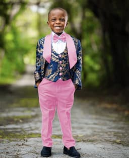 Jacquard Boys Suit 3 Piece Set Wedding Kids Blazer Custom Boys Tuxedo 2-16T Classic Outfit Slim Fit Clothes