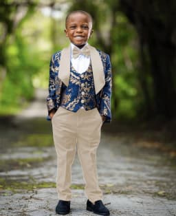 Jacquard Boys Suit 3 Piece Set Wedding Kids Blazer Custom Boys Tuxedo 2-16T Classic Outfit Slim Fit Clothes