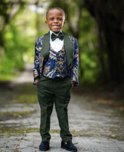 Jacquard Boys Suit 3 Piece Set Wedding Kids Blazer Custom Boys Tuxedo 2-16T Classic Outfit Slim Fit Clothes