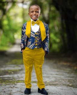 Jacquard Boys Suit 3 Piece Set Wedding Kids Blazer Custom Boys Tuxedo 2-16T Classic Outfit Slim Fit Clothes