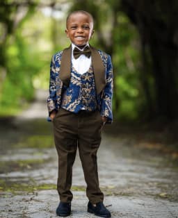 Jacquard Boys Suit 3 Piece Set Wedding Kids Blazer Custom Boys Tuxedo 2-16T Classic Outfit Slim Fit Clothes