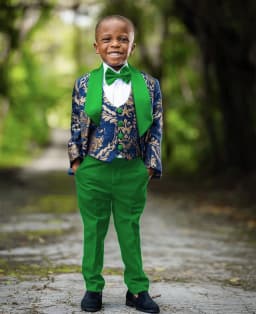 Jacquard Boys Suit 3 Piece Set Wedding Kids Blazer Custom Boys Tuxedo 2-16T Classic Outfit Slim Fit Clothes