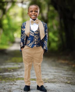 Jacquard Boys Suit 3 Piece Set Wedding Kids Blazer Custom Boys Tuxedo 2-16T Classic Outfit Slim Fit Clothes