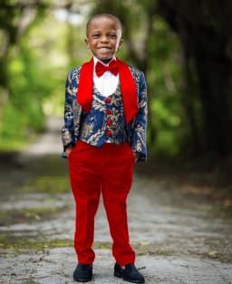 Jacquard Boys Suit 3 Piece Set Wedding Kids Blazer Custom Boys Tuxedo 2-16T Classic Outfit Slim Fit Clothes