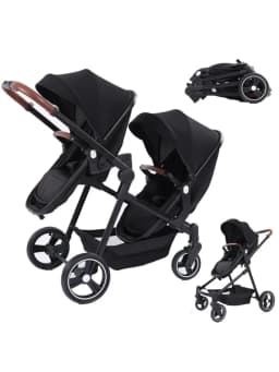 NEW 2in1 Baby stroller Multi functional twins double stroller for 2 kids baby carriage, portable stroller can be boarded