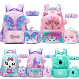 Kids School Backpacks for Girls Boys Backpack with Lunch Bag for Elmentary Students