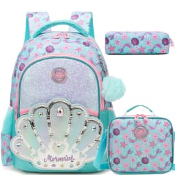 Kids School Backpacks for Girls Boys Backpack with Lunch Bag for Elmentary Students