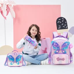 Kids School Backpacks for Girls Boys Backpack with Lunch Bag for Elmentary Students