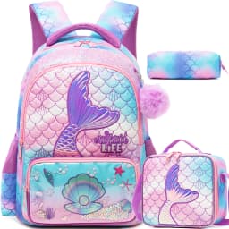 Kids School Backpacks for Girls Boys Backpack with Lunch Bag for Elmentary Students