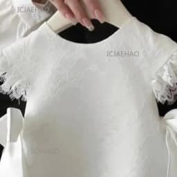 Party Dresses Baby Girl Princess Lace Dress Birthday Children Clothes Bow Infant White Baptism Vestido Toddler Girls Wedding