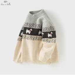 Dave Bella Autumn Spring Pullover Sweater for Winter Boys Knitted Sweater Children Outerwear Coat Kids Clothes DB4254382