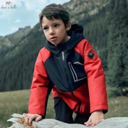 Dave Bella Boys Winter Autumn Warm Windproof Jacket Children Waterproof Hoodie Polar Fleece Outerwear Kids Clothing DK4254673
