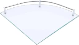 Glass Corner Shelf,23.5 x 23.5 cm,Wall Shelf for Bathroom, Shower Shelf, Bathroom,Glass Bathroom Shelf with 4mm ESG Safety Glass