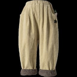 Amila Kids 2026 Children's Winter Loose Casual Pants Solid Color Fabric Inner Plaid Splicing Casual Retro Warmth