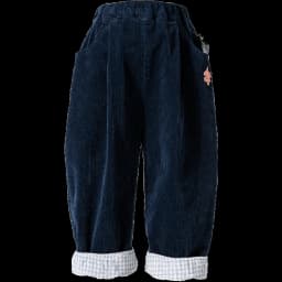 Amila Kids 2026 Children's Winter Loose Casual Pants Solid Color Fabric Inner Plaid Splicing Casual Retro Warmth
