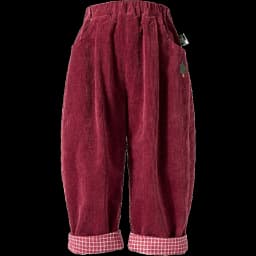 Amila Kids 2026 Children's Winter Loose Casual Pants Solid Color Fabric Inner Plaid Splicing Casual Retro Warmth
