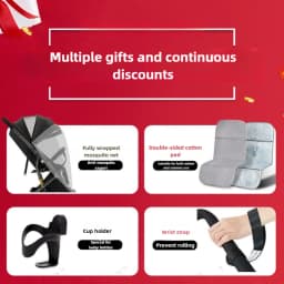 2026 New High-view Baby Stroller, Can Sit or Lie Down, One-button Easy Folding High-view Newborn Baby Umbrella Stroller